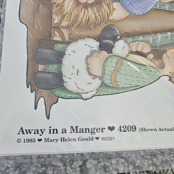 Lot of Vintage Christmas Crafts Raggamuffins Iron On Transfers Snowman Nativity - Picture 8 of 16